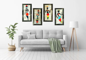 Four Ladies Wall Art Home Decor